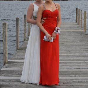 Red with Gems Prom Dress